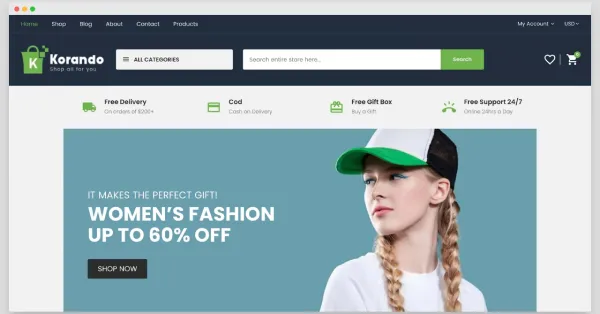 Tema Korando Shopify