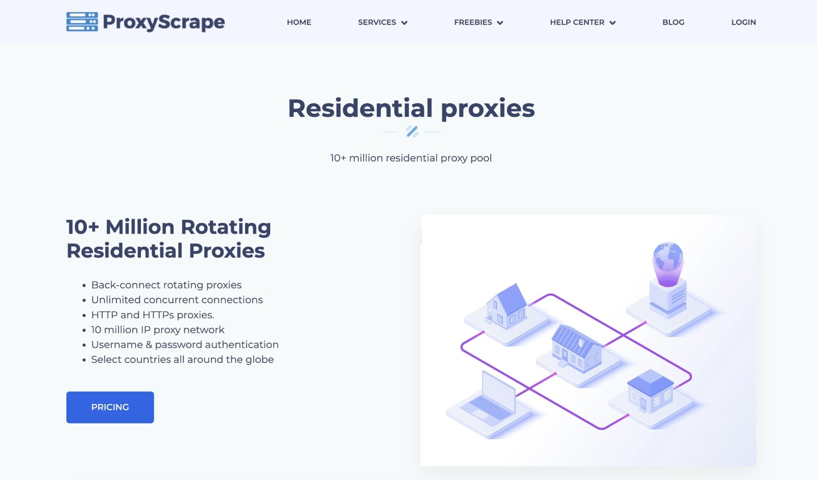 ProxyScrape homepage