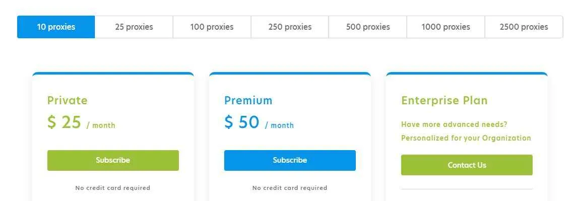 Limeproxies datacenter pricing — private and shared DC proxies across 50+ locations starting at $50/month