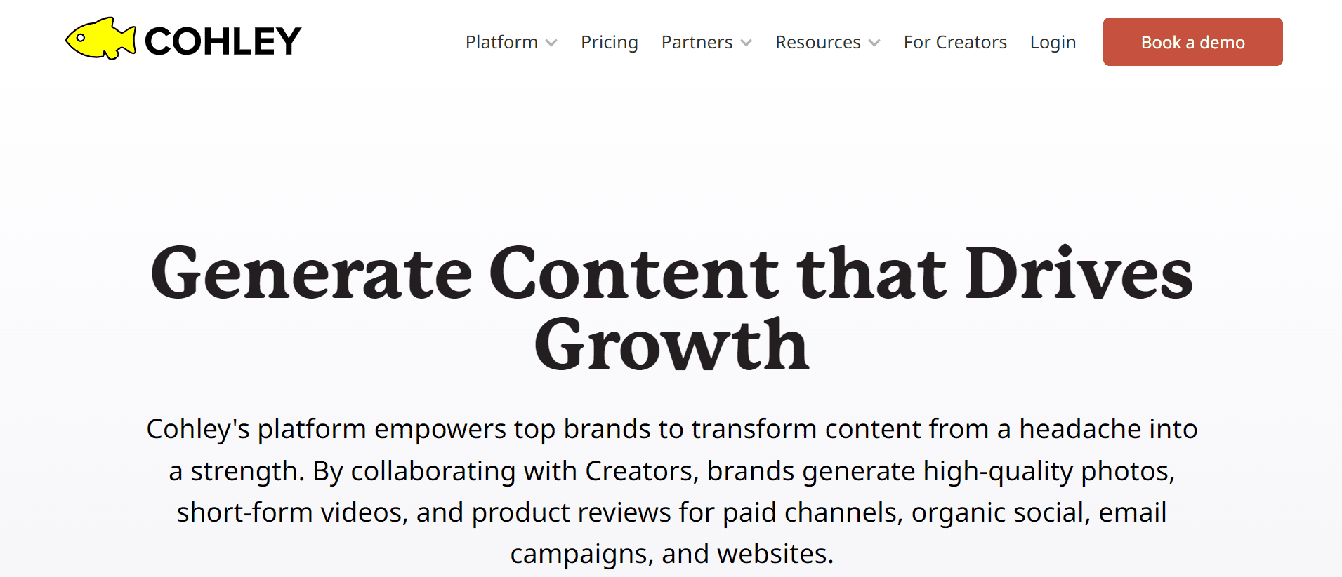 cohley content marketing ugc and text review platform