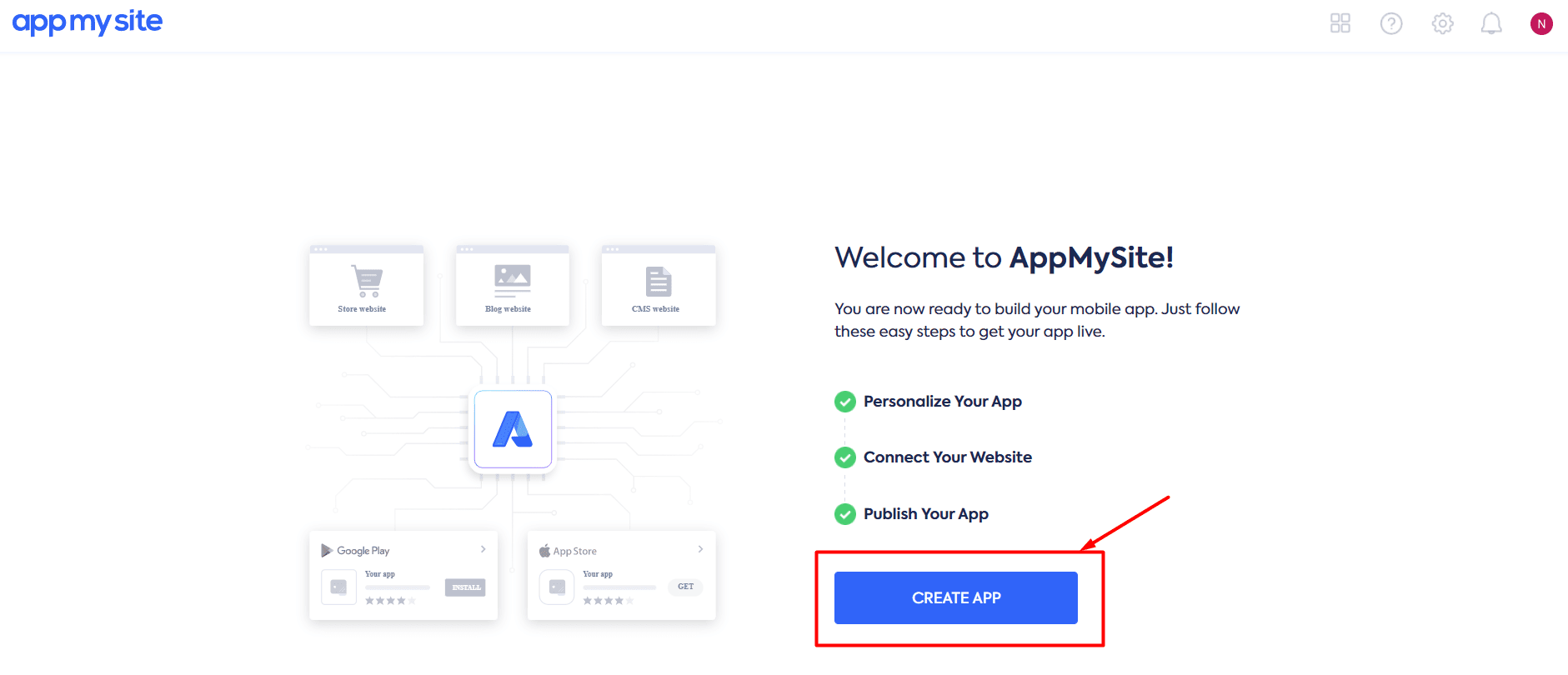 appmysite signup step3