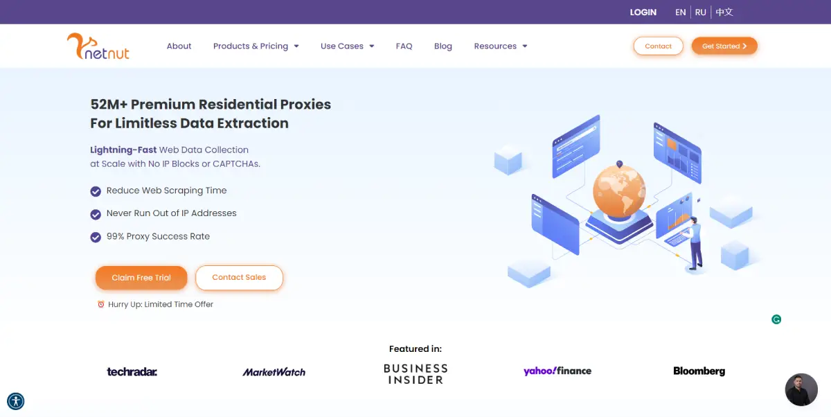 NetNut Proxies Homepage