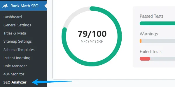 Rank Math SEO Score Analyzer