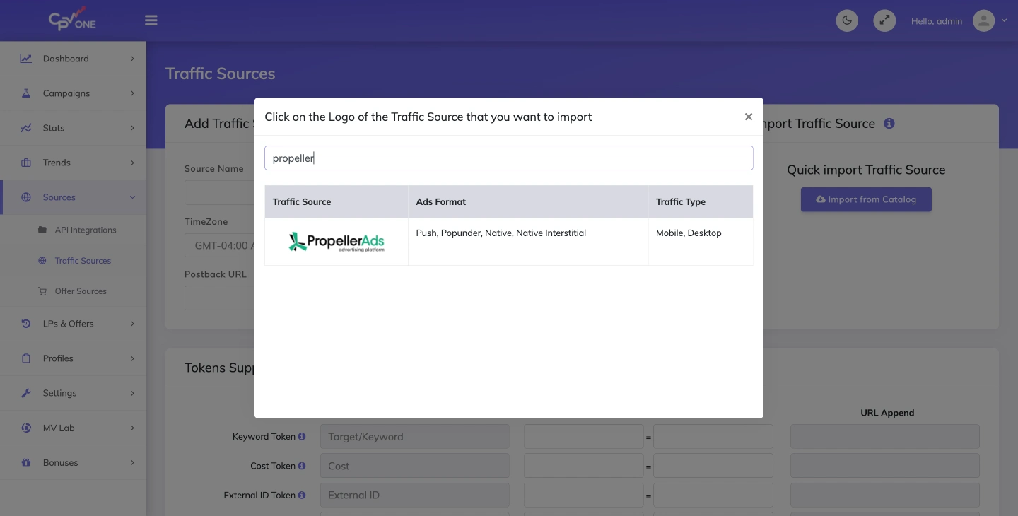 cpv lab integrations of traffic sources