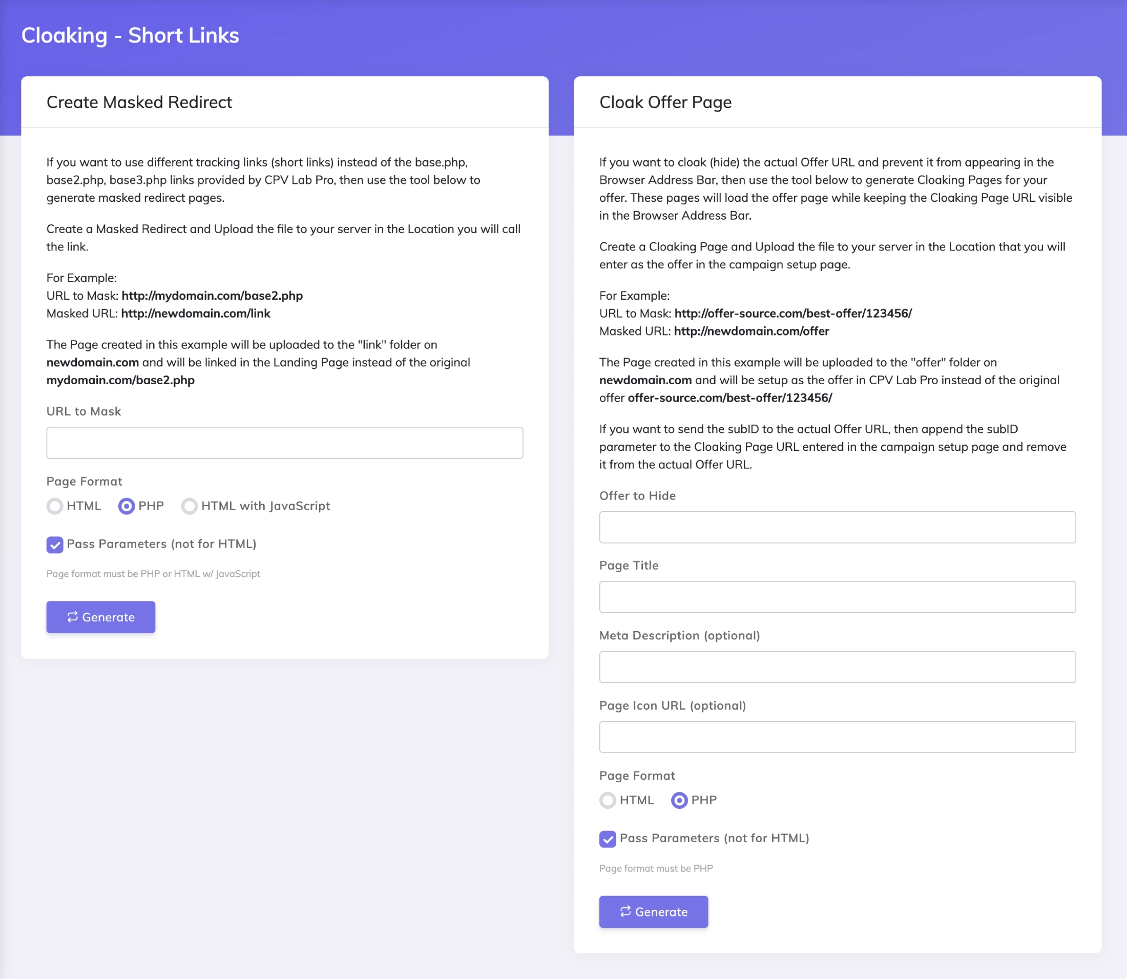 masked redirect and link cloacking