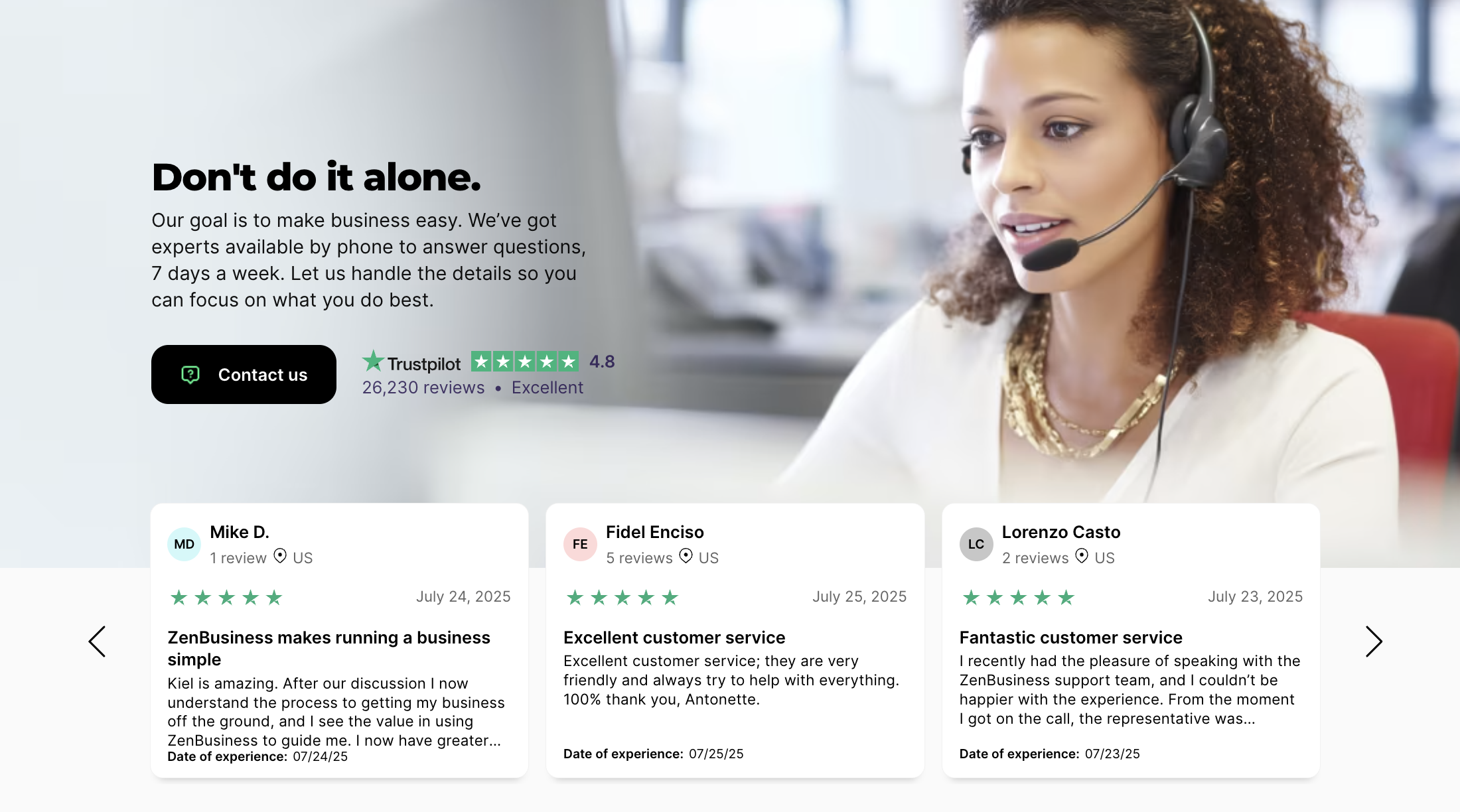 ZenBusiness Customer Reviews