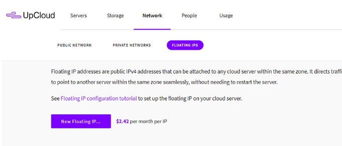 UpCloud Review - Zwevende IP's
