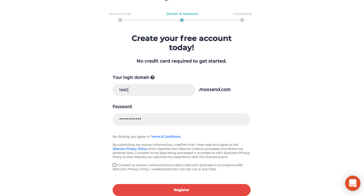 moosend free account creation