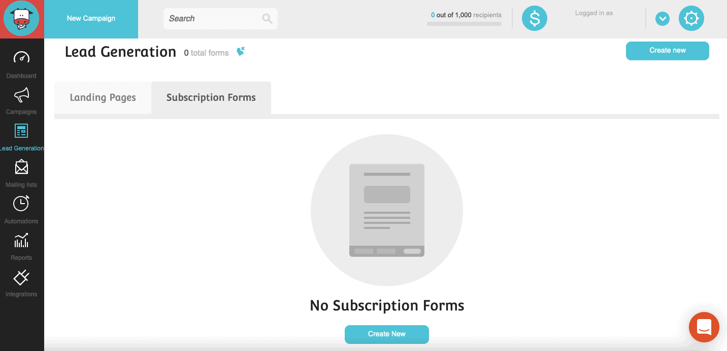 landing page