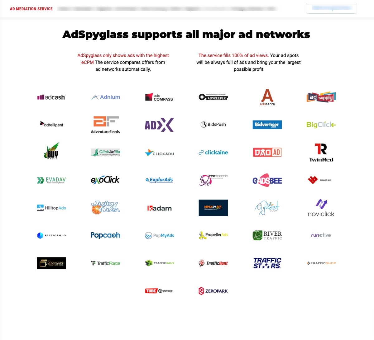 adspyglass supports networks