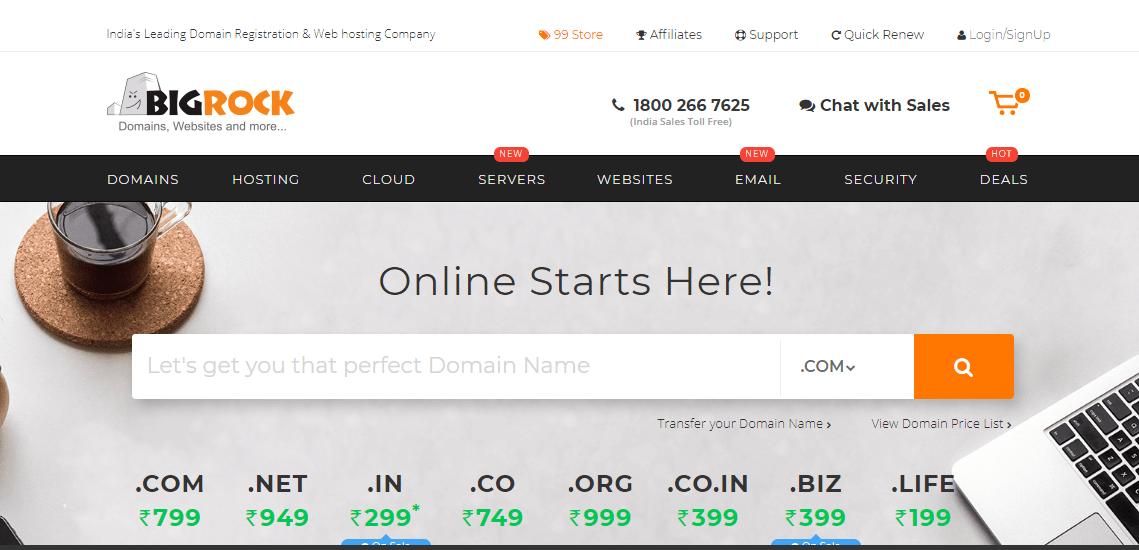 bigrock hosting