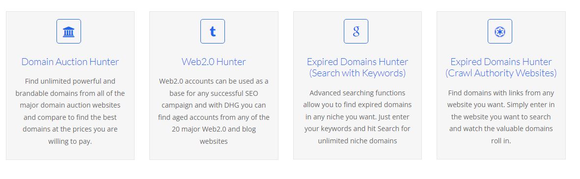 domain hunter features