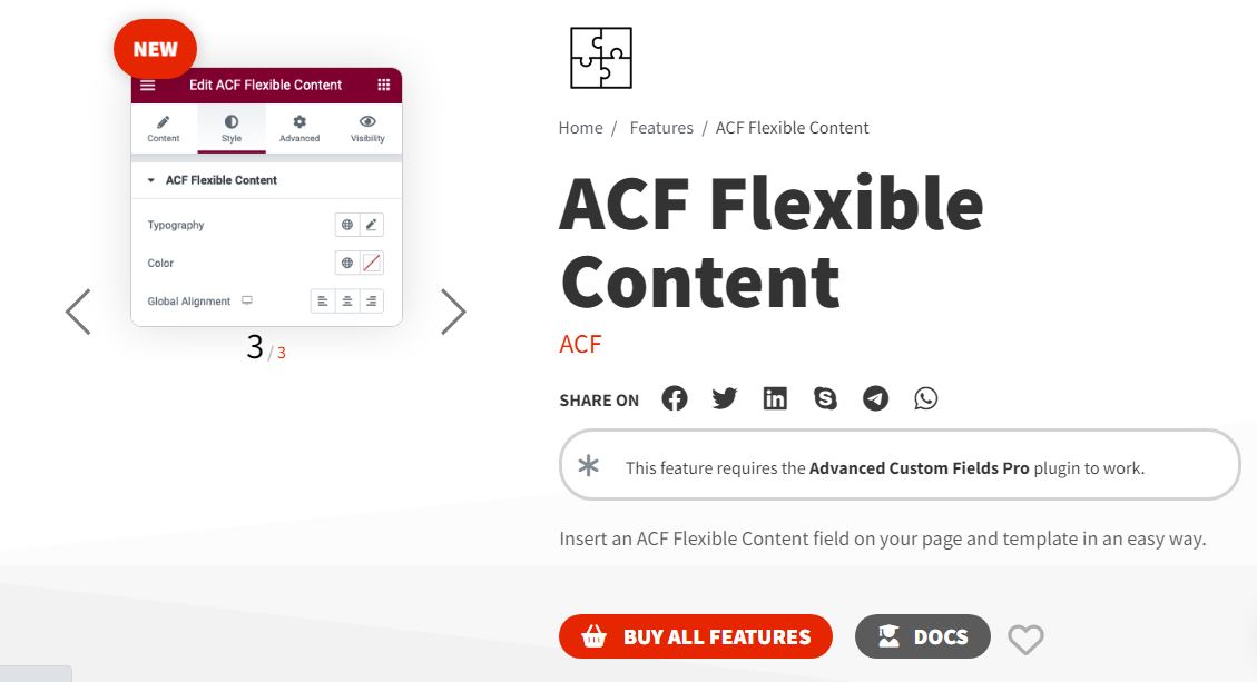 dynamic acf flexible content