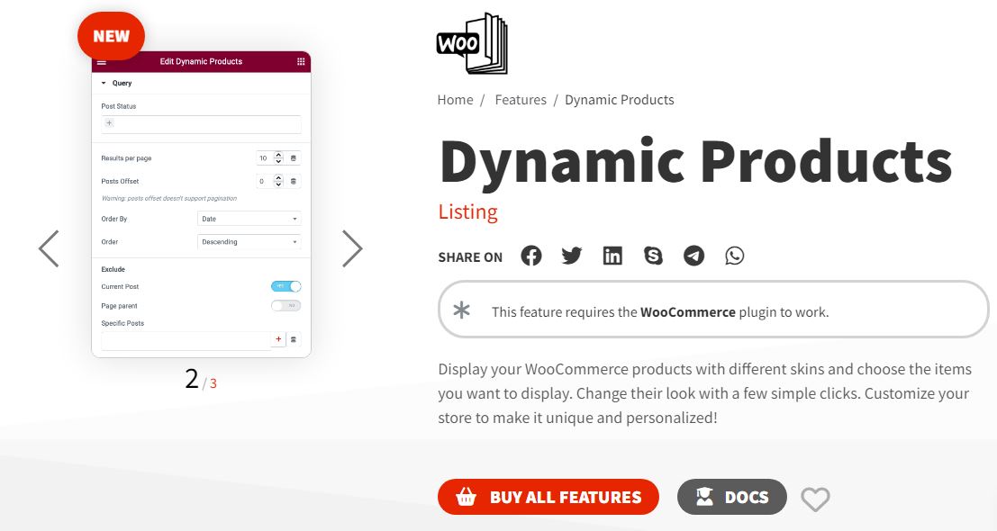 dynamic products