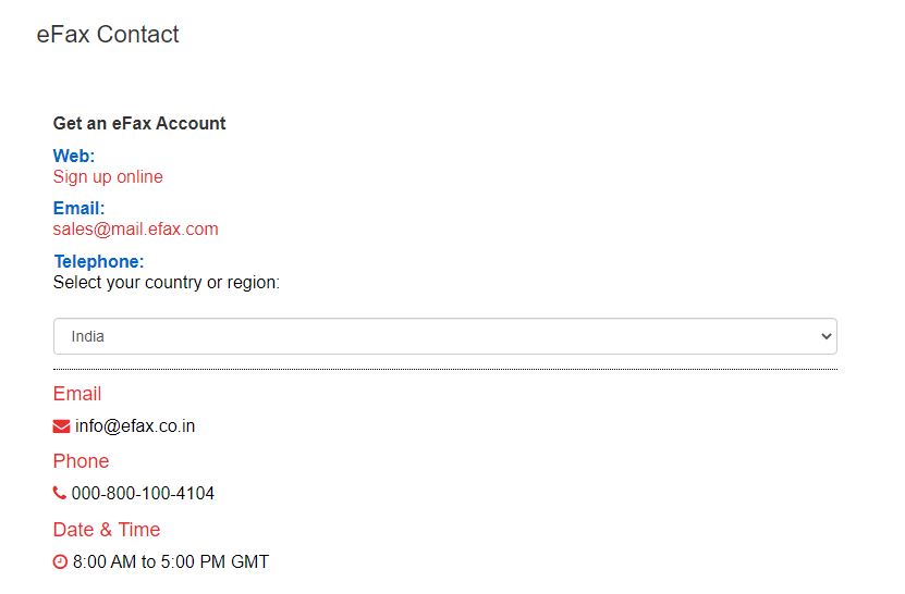 efax support