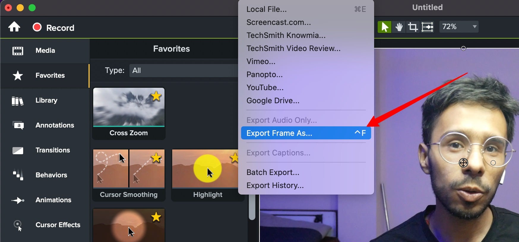 export frame as feature camtasia export frame as feature camtasia