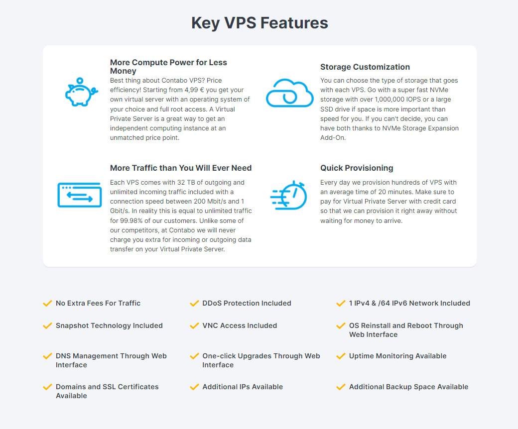 features of contabo vps servers