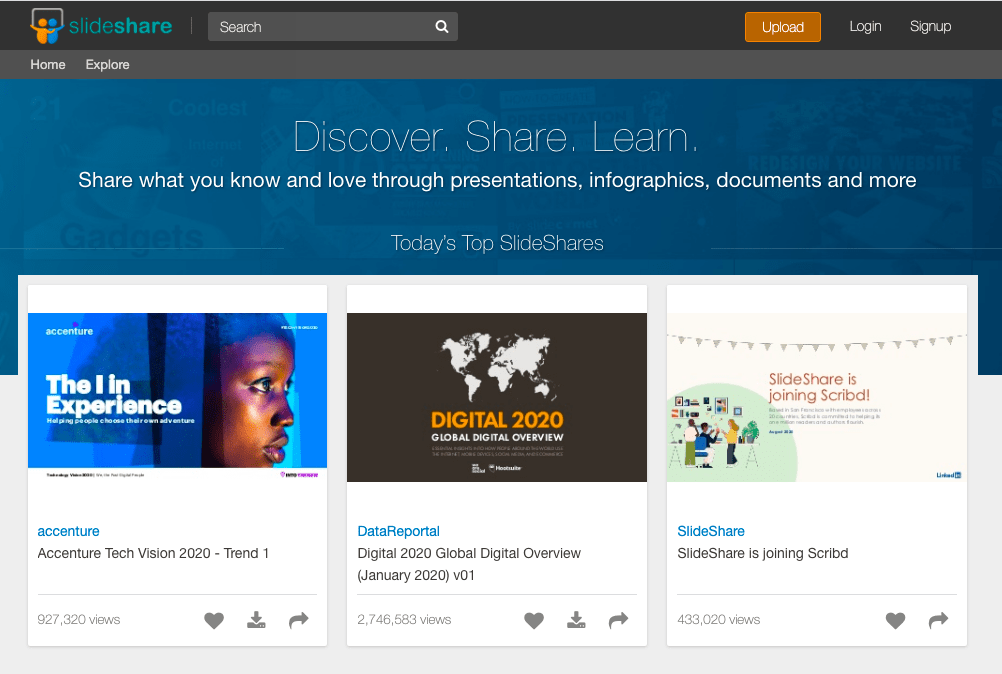 Slideshare website