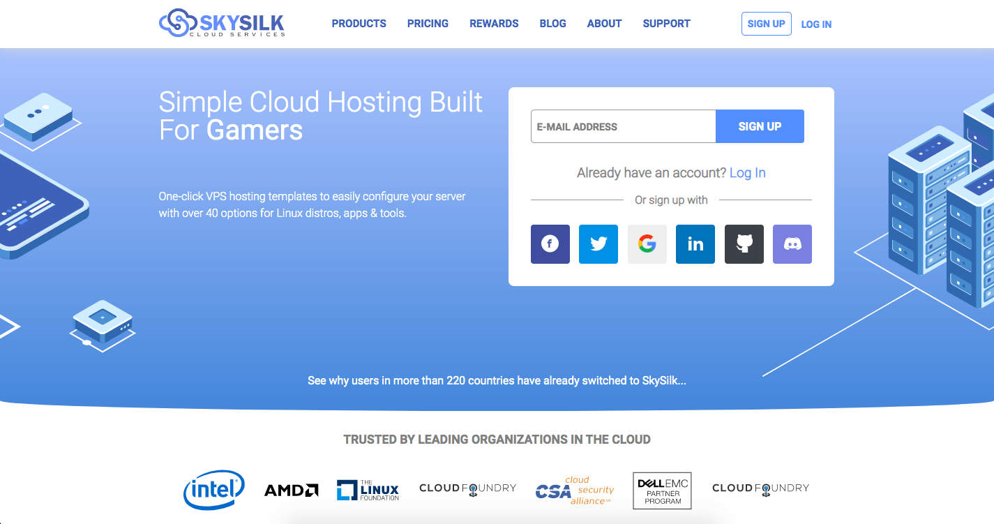 skysilk cloud hosting built for gamers, developers and bloggers