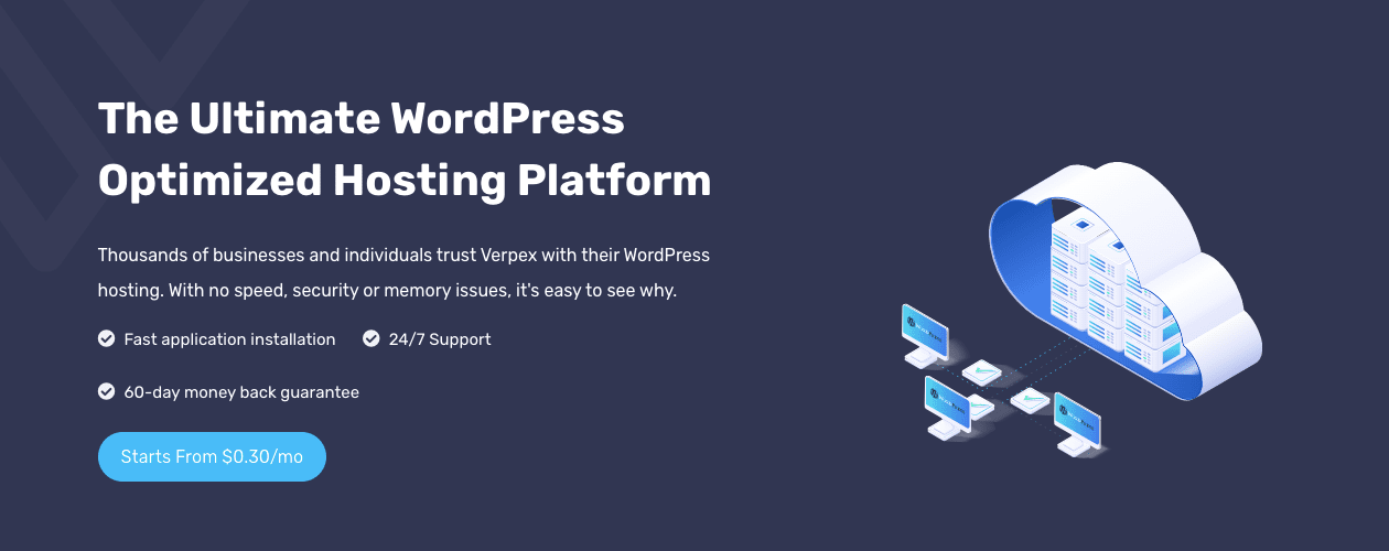 managed wordpress hosting at verpex