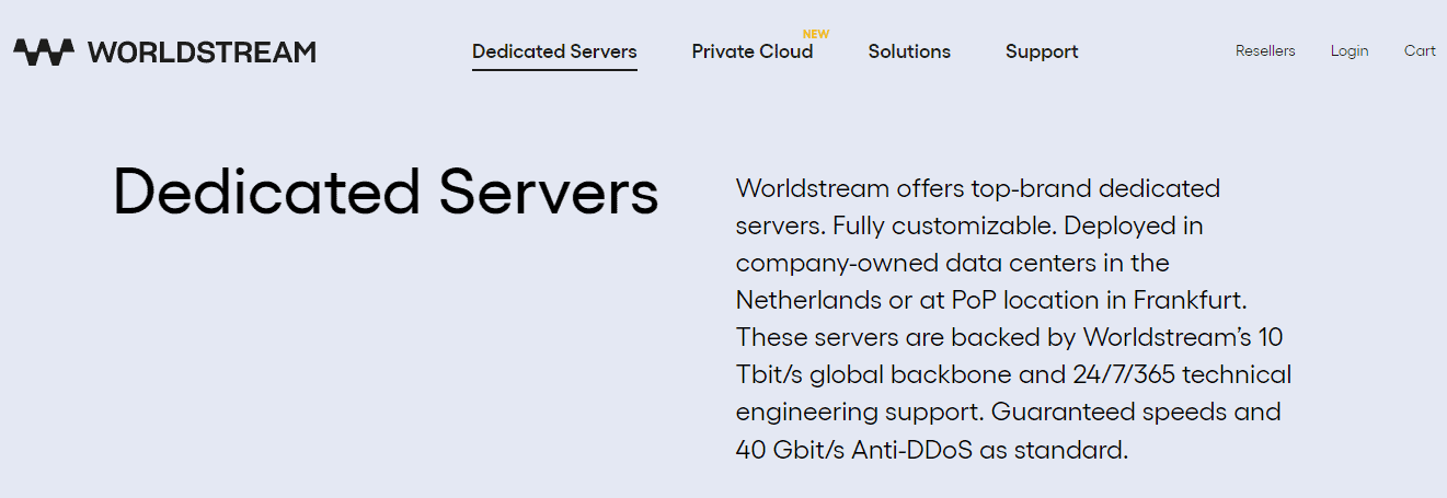 worldstream dedicated servers